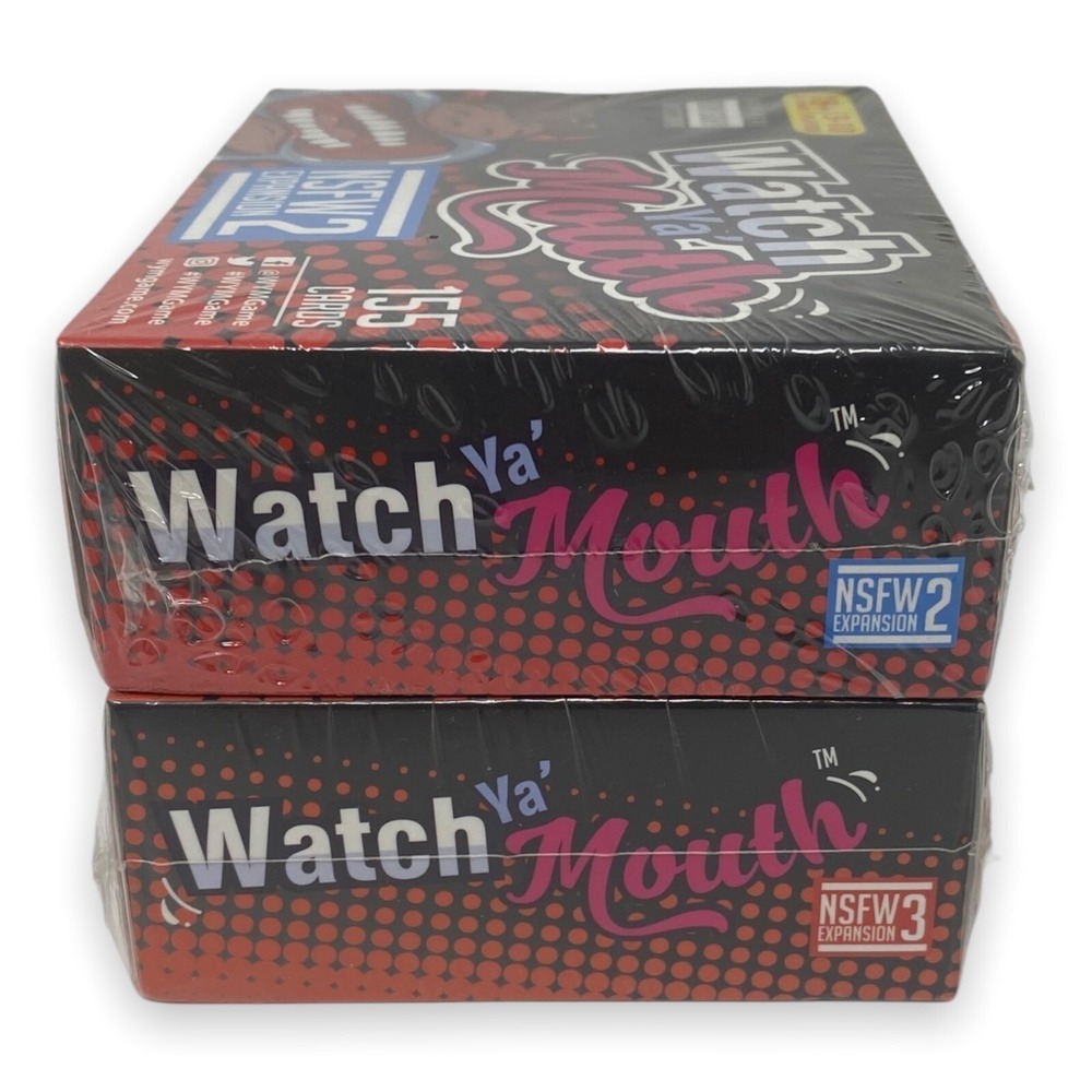 Watch Ya' Mouth NSFW Expansion 2 & 3 Party Game Set - 155 Cards Per Pack - NEW - Picture 3 of 6